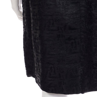1960s textured vintage black dress