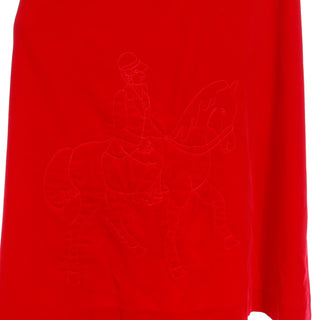 1970s Red Velvet 2pc Dress w Cropped Jacket & Quilted Horseback RiderMaxi Skirt