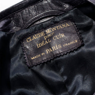 1985 Claude Montana Black Lamb Leather Jacket W Zebra Pony Fur Lining Ideal Cuir France