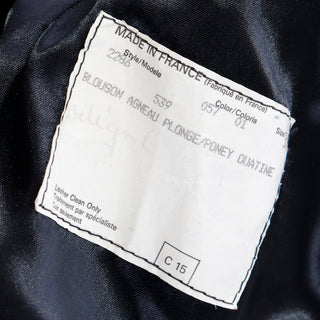 1985 Claude Montana Black Lambskin Leather Jacket W Zebra Pony Fur Lining