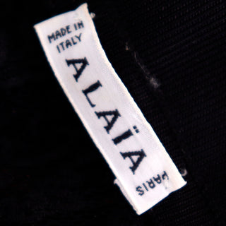 F/W 1990 Azzedine Alaia Paris Black Lace Illusion Runway Mini Dress
