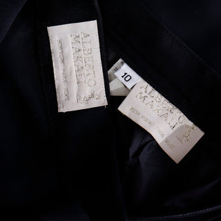 1990s Alberto Makali Vintage Sheer Black 2Pc Evening Dress labeled a 10