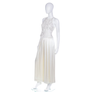 Carment Marc Valvo Ivory Evening Pants and Top Outfit Suit