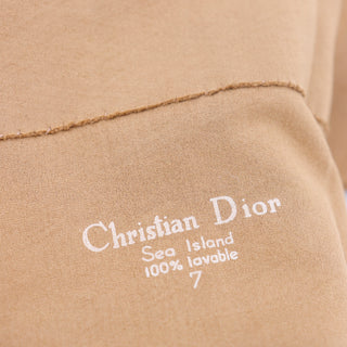 1970s Christian Dior Sea Island Cotton Womens Gloves 100% lavable