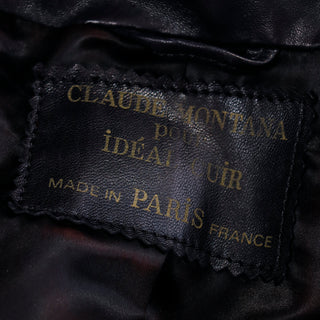 1980s Claude Montana Snakeskin Cut Lamb Leather Jacket Ideal Cuir Paris France