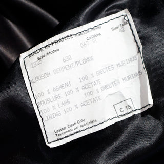 1980s Claude Montana Snakeskin Cut Lamb Leather Jacket French Size 42