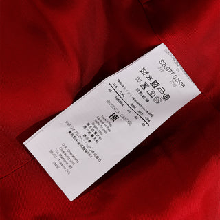 2015 Runway Emporio Armani Red Ikat Print Jacket