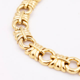 Unique 1980s Givenchy Vintage Link Gold Plated Collar Necklace