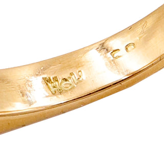 1970s Hans Hansen Denmark Modernist 14k Gold Kinetic Ring HaH 585