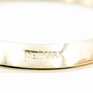 1970s Hans Hansen Denmark Modernist 14k Gold Kinetic Ring HaH hallmark