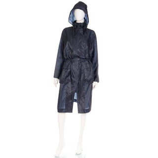 1990s Issey Miyake Vintage Windcoat With Hood Raincoat Converts Into A Bag