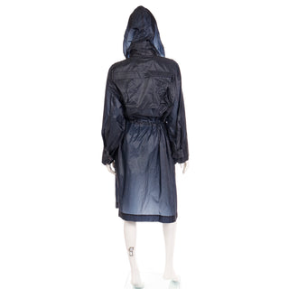 1990s Issey Miyake Vintage Raincoat Windcoat With Hood Converts Into A Bag
