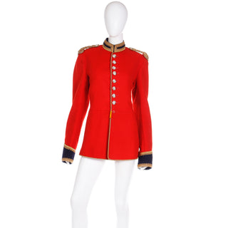 London Royal Horse Guard Bandsman & Trumpeter Red Wool Jacket w Epaulettes