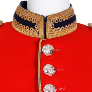 Royal Horse Guard Bandsman & Trumpeter Red Wool Jacket w Epaulettes Gold Braid
