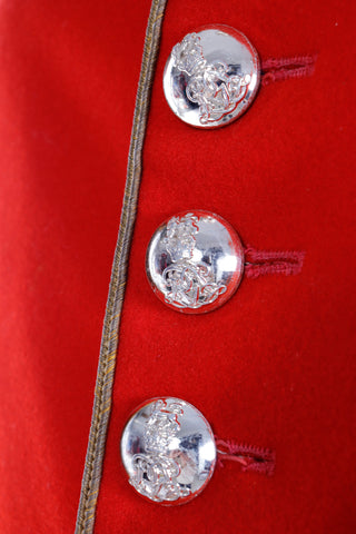 Royal Horse Guard Bandsman & Trumpeter Red Wool Jacket with Epaulettes and Silver buttons