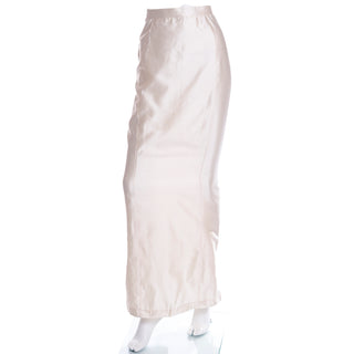 Rare Thierry Mugler Cream Silk Evening Dress Alternative Jacket & Full length Skirt
