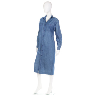 1990s Ralph Lauren Authentic Dungarees Denim Blue Jean Duster Jacket or Dress
