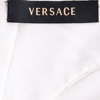 2007 Versace Runway White Evening Dress w Silver Sequins & Open Back Donatella Versace