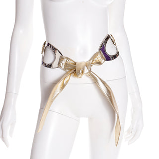 Fall/Winter 2002/03 Valentino Runway Gold Belt With Silver Buckles