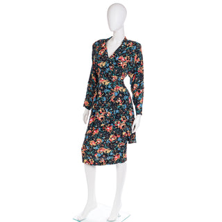 Colorful 1980s Nicole Miller Vintage 1940s Inspired 2pc Dress Outfit