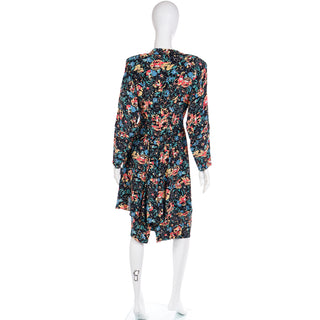 1980s Nicole Miller Vintage Floral 1940s Inspired 2pc Dress Outfit