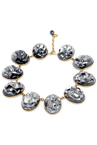 Robert Goossens YSL Vintage Chunky Geode Gold Necklace