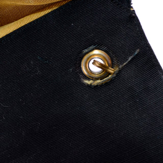 1960s Moris Moskowitz Black Leather Emossed Snakeskin Bag w/ Gold Chain