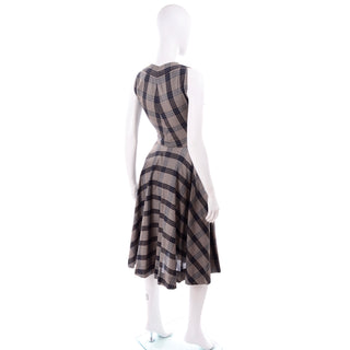 Sleeveless 1950s Plaid Claire McCardell Vintage Dress