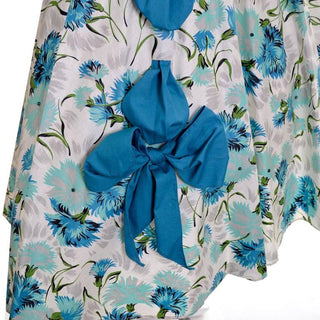 1950's Blue Floral Rhinestone Sundress