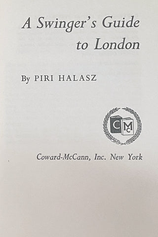 1960s Piri Halasz A Swinger's Guide To London