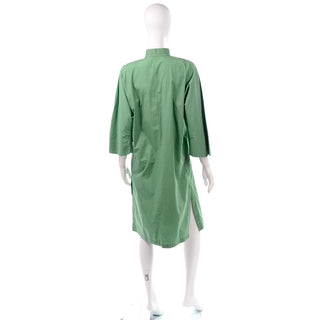 1960's Chinese Green Cotton Housecoat