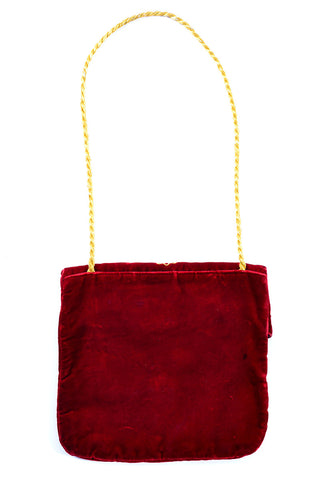 60's Meyers red velvet and gold Moroccan vintage handbag