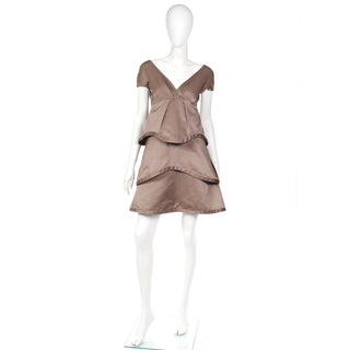 2000s Marc Jacobs Toffee Tiered Party Dress