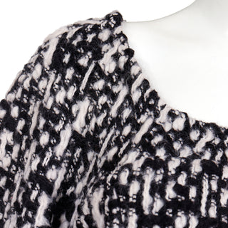 F/W 2011 Yves Saint Laurent black and white chunky knit sweater