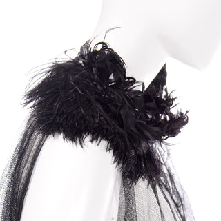 F/W 2012 Alberta Ferretti Scallopped Lace & Feather Shrug