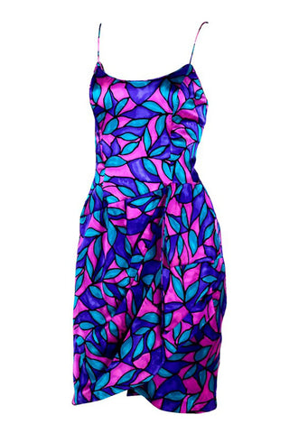 AJ Bari silk jewel tone summer dress