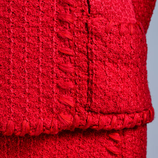 Red Vintage Nancy Regan Adolfo 1980s Suit