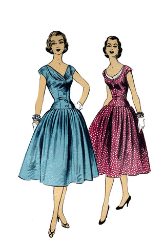 Advance 7103 Vintage Dress Pattern 1950s