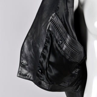 Black Leather Alaia Vintage Jacket