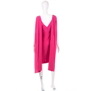 Albert Nipon Vintage Sleeveless Pink Sheath dress draped panels