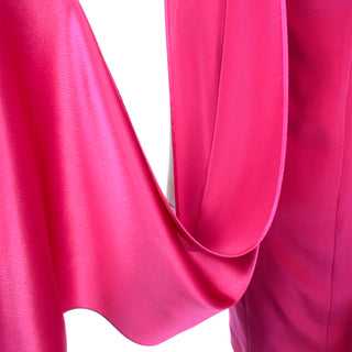 Albert Nipon Vintage Sleeveless Pink Sheath dress with draping low back