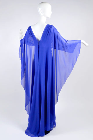 Alberta Ferretti blue cape dress