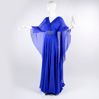 Alberta Ferretti blue evening gown