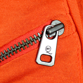 McQ Alexander McQueen Orange Stretch Knit Zipper Dress Size Small
