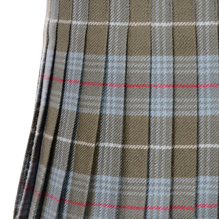 1960s Aljean Knife Pleated Plaid Wool Skirt