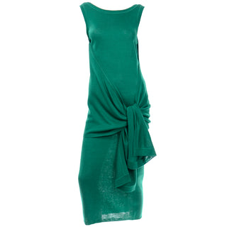 Angelo Tarlazzi vintage green stretch knit dress Rare