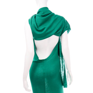 Angelo Tarlazzi vintage emerald green stretch knit dress