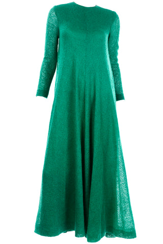 1969 Anne Fogarty Vintage Green Tent Style Maxi Dress