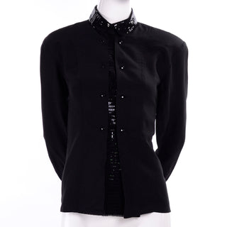 Bernard Perris Black jacket style blouse