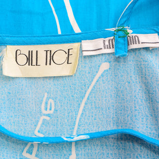 Blue Bill Tice Vintage 1970s Dress With Crossover Straps
